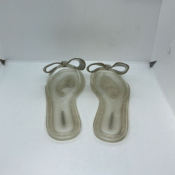 STEVE MADDEN WALLET CLEAR JELLY SANDALS WITH BOW FTL-09-156 - Picture 4 of 9